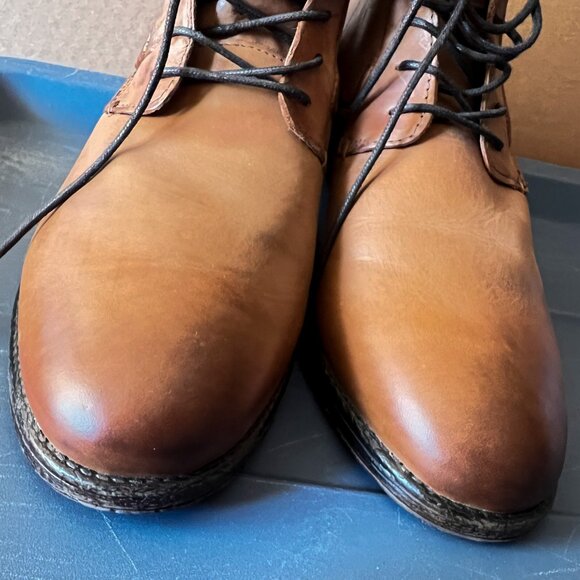 ALDO brand half-boots leather shoes XENOS Brown US Size 9 Made in Portugal - Picture 7 of 14